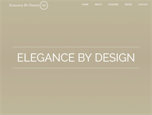 Tablet Screenshot of elegancebydesign.com